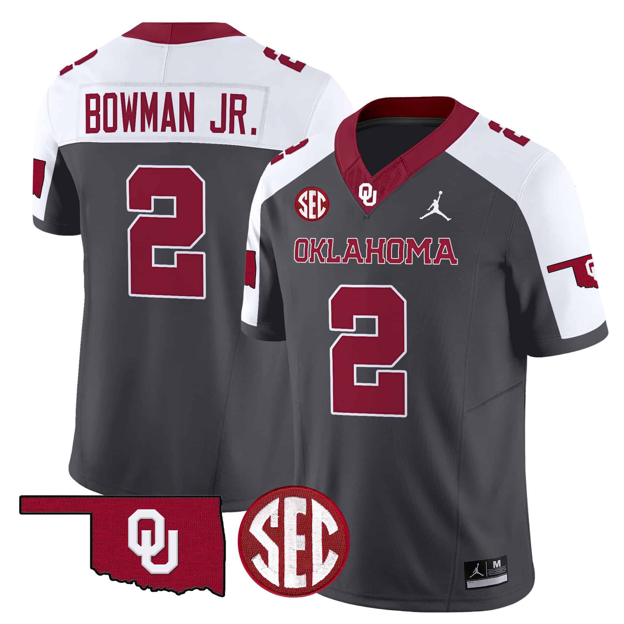 Men Oklahoma Sooners #2 Bowman jr Black 2024 Vapor Limited NCAA Jersey->ncaa teams->NCAA Jersey